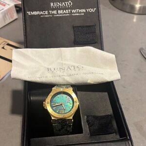 Renato Gold and Green Women's Watch